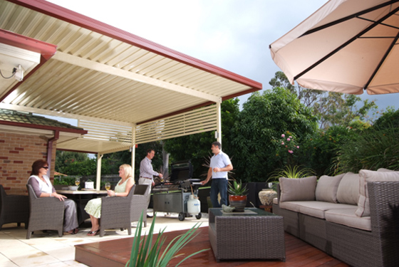 Enjoying the Queensland weather under the patio